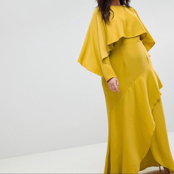 ASOS Curve Dresses & Skirts - ASOS Satin Maxi Dress with Kimono Split Skirt